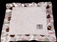 Little Giraffe White with Polka Dots Plush Lovey Mini Luxe Security Blanket